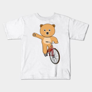 Bear ride Bicycle Kids T-Shirt